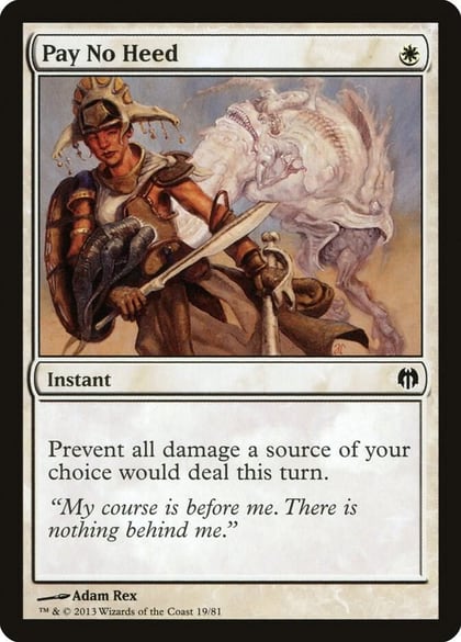 Pay No Heed, Duel Decks: Heroes vs. Monsters 19