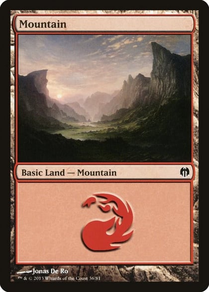 Mountain (36), Duel Decks: Heroes vs. Monsters 36