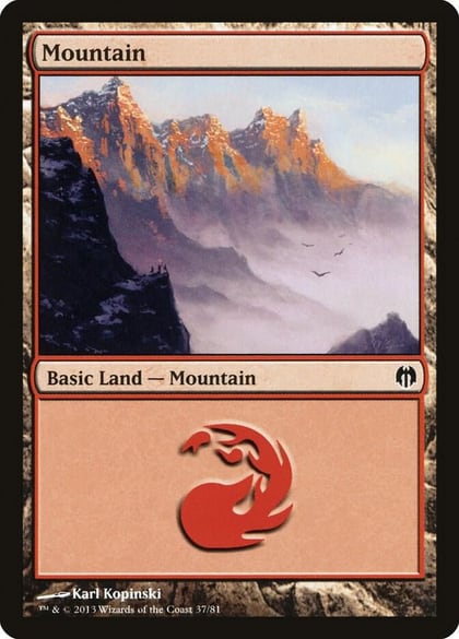 Mountain (37), Duel Decks: Heroes vs. Monsters 37