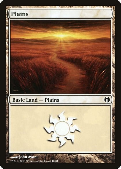 Plains (40), Duel Decks: Heroes vs. Monsters 40