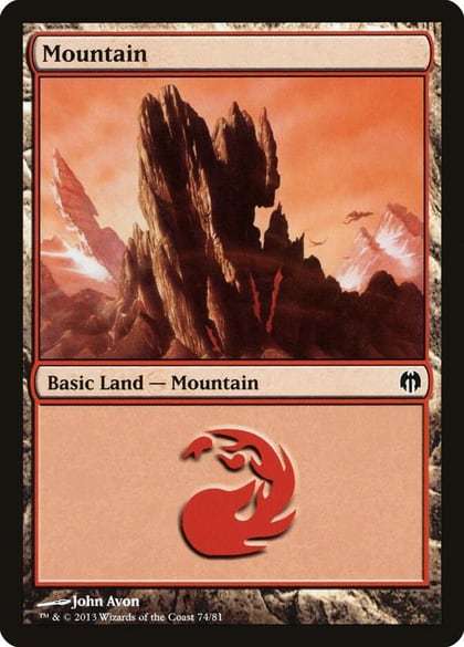 Mountain (74), Duel Decks: Heroes vs. Monsters 74