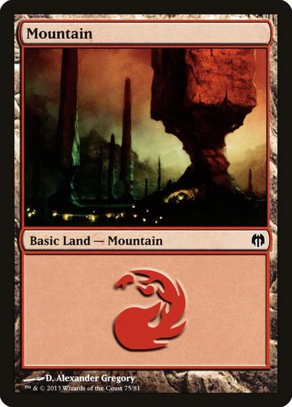 Mountain (75), Duel Decks: Heroes vs. Monsters 75