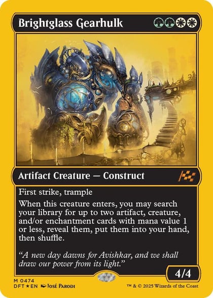 Brightglass Gearhulk (First-Place Foil), Aetherdrift 474