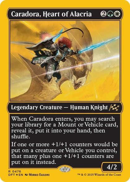 Caradora, Heart of Alacria (First-Place Foil), Aetherdrift 476