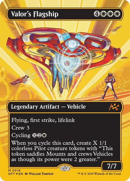 Valor's Flagship (Borderless) (First-Place Foil), Aetherdrift 519