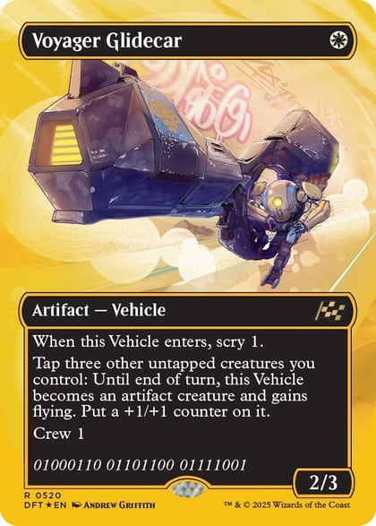 Voyager Glidecar (Borderless) (First-Place Foil), Aetherdrift 520