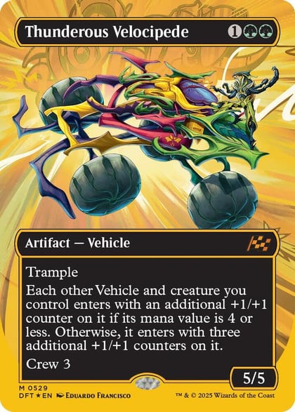 Thunderous Velocipede (Borderless) (First-Place Foil), Aetherdrift 529