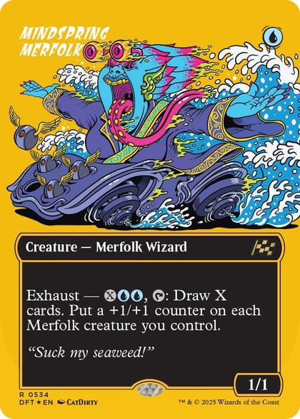 Mindspring Merfolk (Borderless) (First-Place Foil), Aetherdrift 534