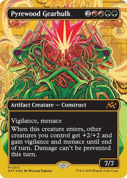 Pyrewood Gearhulk (Borderless) (First-Place Foil), Aetherdrift 551