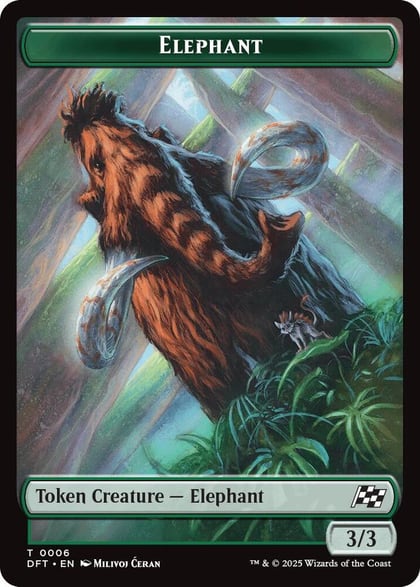 Elephant // Zombie (0003) Double-Sided Token, Aetherdrift 6 // 3
