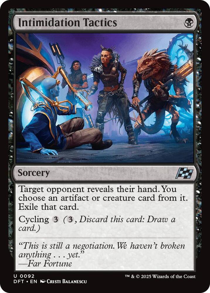 Intimidation Tactics, Aetherdrift 92