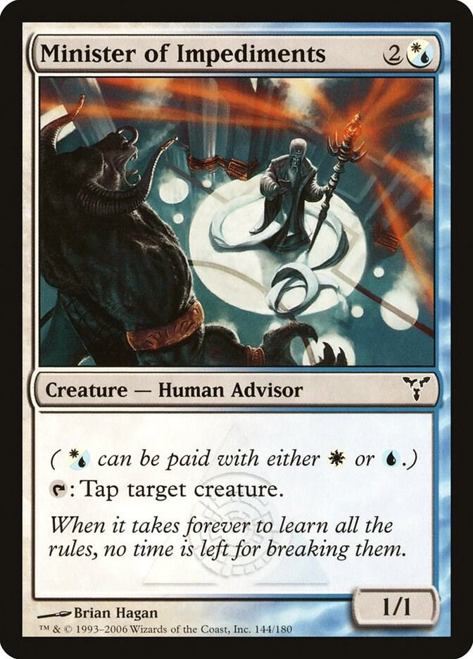 Minister of Impediments, Dissension 144