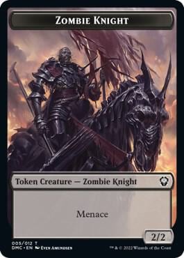 Zombie Knight // Knight Double-Sided Token, Commander: Dominaria United 5 // 3