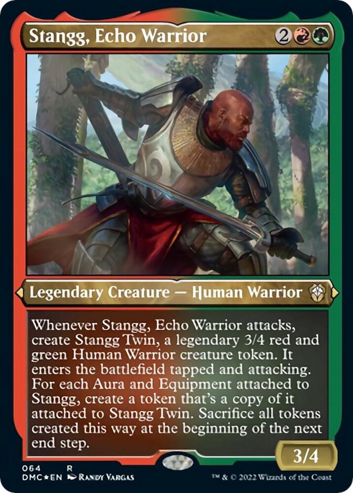 Stangg, Echo Warrior (Foil Etched), Commander: Dominaria United 64