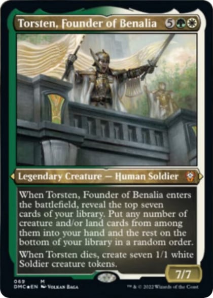 Torsten, Founder of Benalia (Foil Etched), Commander: Dominaria United 69