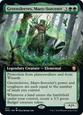 Greensleeves, Maro-Sorcerer (Extended Art), Commander: Dominaria United 77