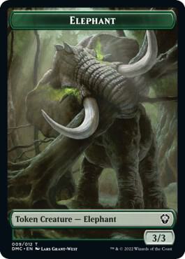 Elephant // Treasure Double-Sided Token, Commander: Dominaria United 9 // 24