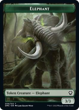 Elephant // Treasure Double-Sided Token, Commander: Dominaria United 9 // 24