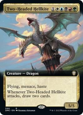 Two-Headed Hellkite (Extended Art), Commander: Dominaria United 90