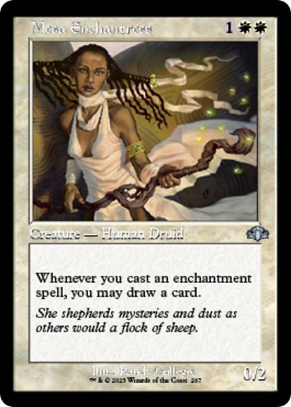 Mesa Enchantress (Retro Frame), Dominaria Remastered 267