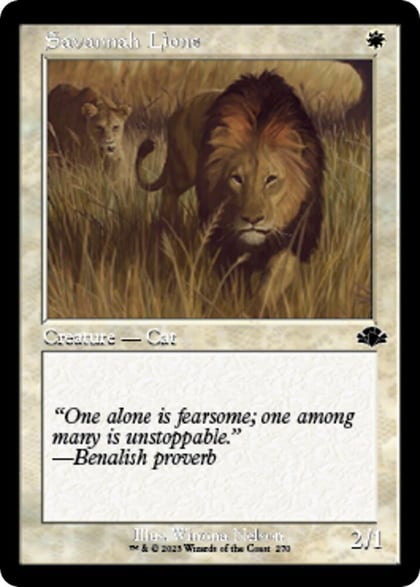 Savannah Lions (Retro Frame), Dominaria Remastered 270