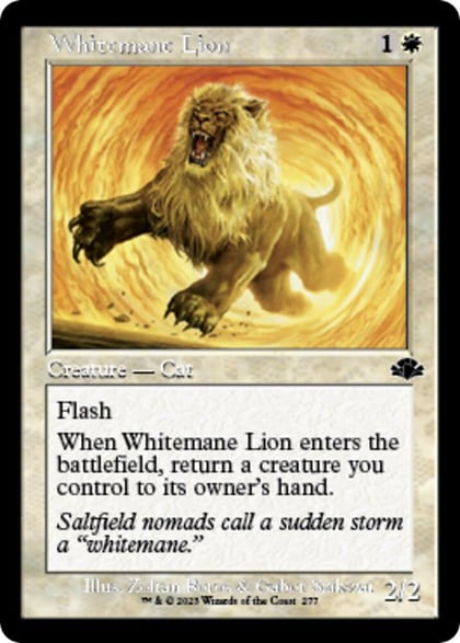 Whitemane Lion (Retro Frame), Dominaria Remastered 277
