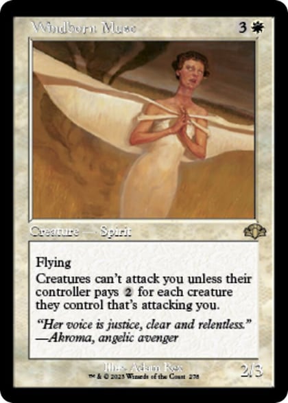 Windborn Muse (Retro Frame), Dominaria Remastered 278