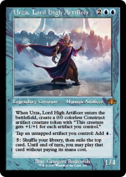 Urza, Lord High Artificer (Retro Frame), Dominaria Remastered 296