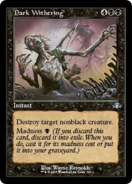 Dark Withering (Retro Frame), Dominaria Remastered 301