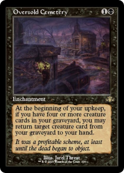 Oversold Cemetery (Retro Frame), Dominaria Remastered 309