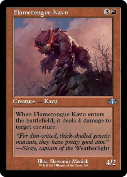 Flametongue Kavu (Retro Frame), Dominaria Remastered 320
