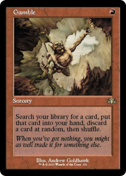 Gamble (Retro Frame), Dominaria Remastered 321