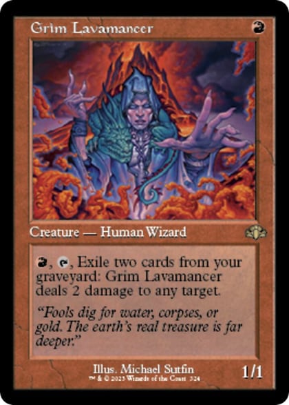 Grim Lavamancer (Retro Frame), Dominaria Remastered 324
