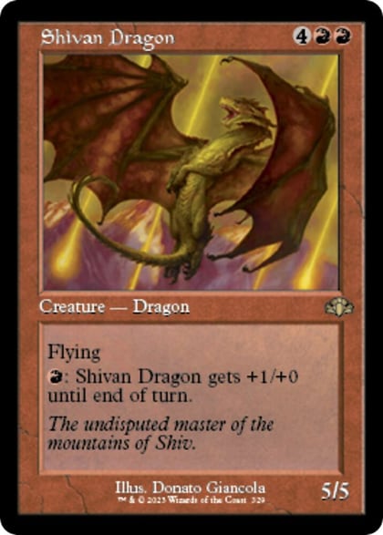 Shivan Dragon (Retro Frame), Dominaria Remastered 329