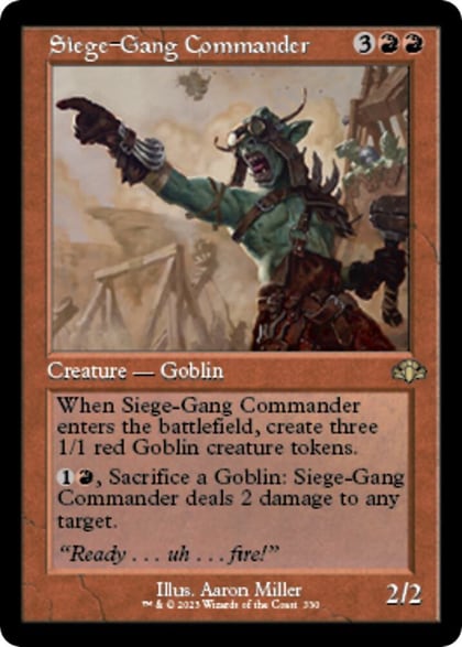 Siege-Gang Commander (Retro Frame), Dominaria Remastered 330