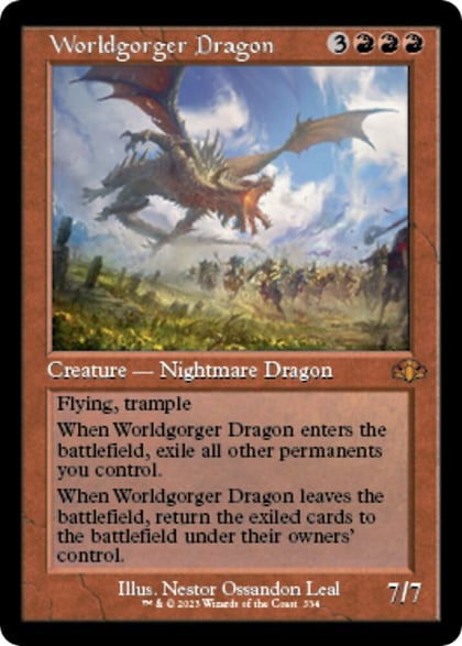 Worldgorger Dragon (Retro Frame), Dominaria Remastered 334
