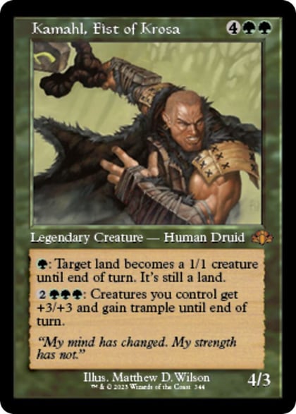 Kamahl, Fist of Krosa (Retro Frame), Dominaria Remastered 344