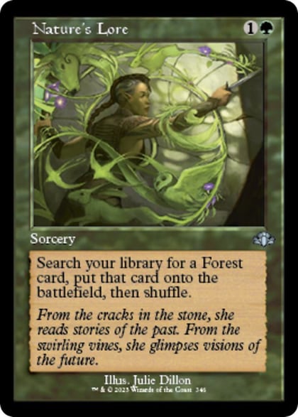 Nature's Lore (Retro Frame), Dominaria Remastered 346