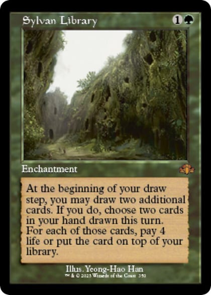Sylvan Library (Retro Frame), Dominaria Remastered 350