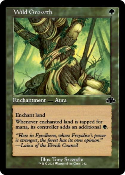 Wild Growth (Retro Frame), Dominaria Remastered 352