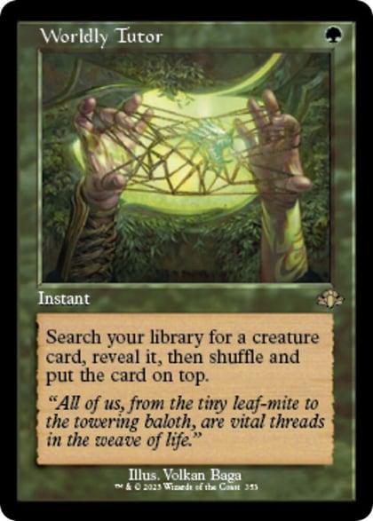 Worldly Tutor (Retro Frame), Dominaria Remastered 353