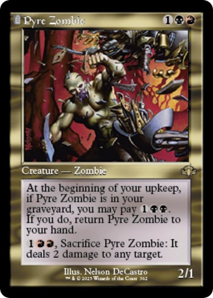 Pyre Zombie (Retro Frame), Dominaria Remastered 362