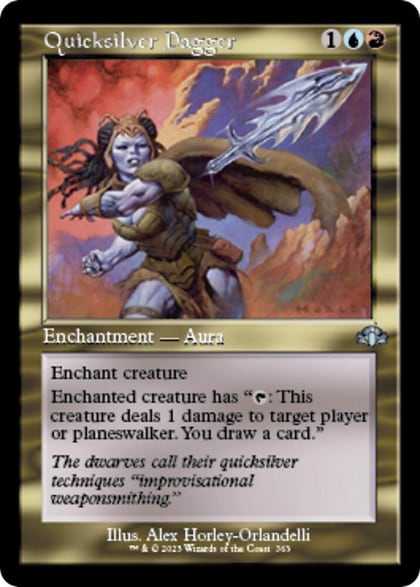 Quicksilver Dagger (Retro Frame), Dominaria Remastered 363