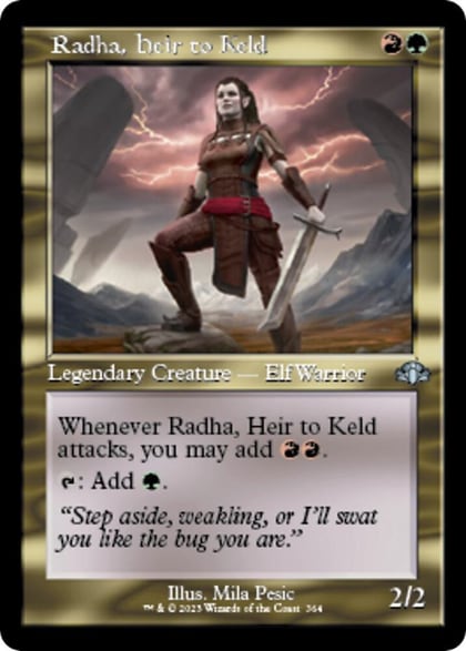 Radha, Heir to Keld (Retro Frame), Dominaria Remastered 364
