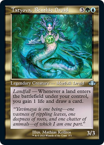 Tatyova, Benthic Druid (Retro Frame), Dominaria Remastered 371