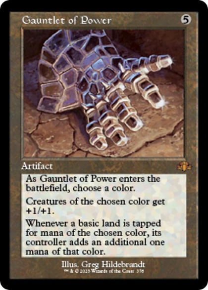 Gauntlet of Power (Retro Frame), Dominaria Remastered 378