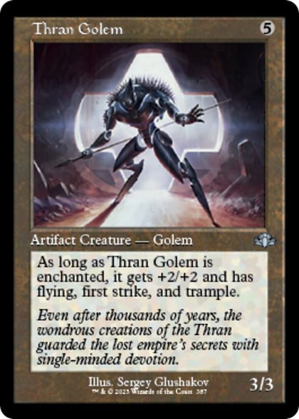 Thran Golem (Retro Frame), Dominaria Remastered 387