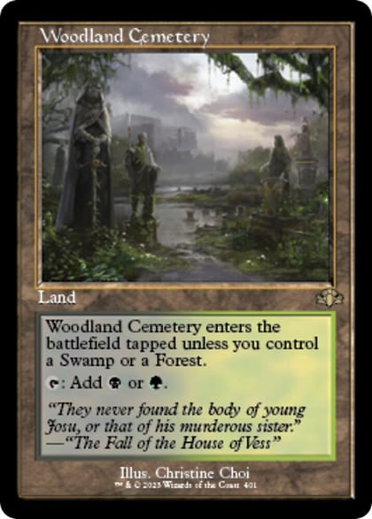 Woodland Cemetery (Retro Frame), Dominaria Remastered 401