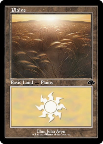 Plains (402) (Retro Frame), Dominaria Remastered 402