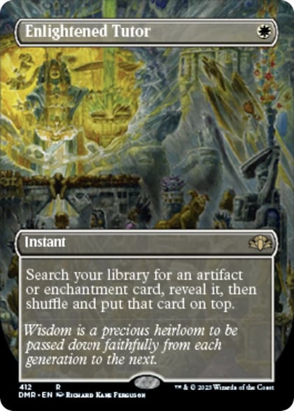 Enlightened Tutor (Borderless), Dominaria Remastered 412